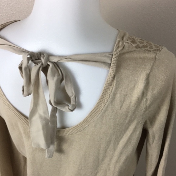SEZANE Sweater Lace Beige Tie - Picture 4 of 8